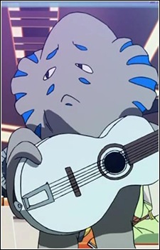 Аниме персонаж Пришелец, играющий на гитаре / Guitar-Playing Alien из аниме Space☆Dandy 2nd Season