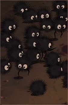 Аниме персонаж Чёрные Чернушки / Makkuro-Kurosuke из аниме Tonari no Totoro
