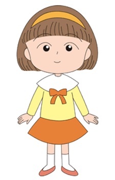 Аниме персонаж Кадзуко Сасаяма / Kazuko Sasayama из аниме Chibi Maruko-chan (1995)