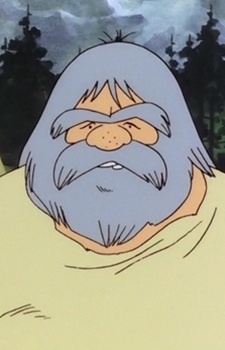 Аниме персонаж Старик / Old Man из аниме Shiroi Kiba White Fang Monogatari