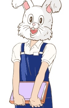 Аниме персонаж Кроличья Голова / Rabbit Head из аниме Gaikotsu Shotenin Honda-san