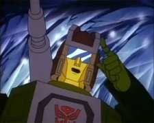 Аниме персонаж Hardhead из аниме Transformers: The☆Headmasters