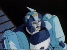 Аниме персонаж Blurr из аниме Transformers: The☆Headmasters