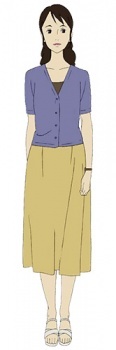 Аниме персонаж Икуко Мияура / Ikuko Miyaura из аниме Momo e no Tegami