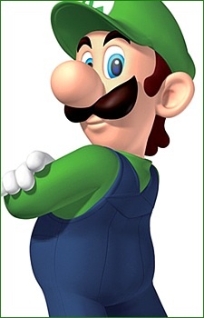 Аниме персонаж Луиджи / Luigi из аниме Super Mario Brothers: Peach-hime Kyuushutsu Daisakusen!