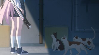 Скриншот из аниме Синий архив