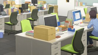 Скриншот из аниме Рабочее место, где вы не можете не улыбаться