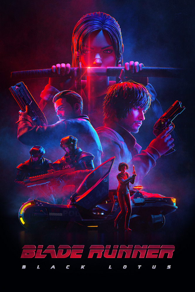 Постер аниме Бегущий по лезвию: Чёрный лотос смотреть онлайн